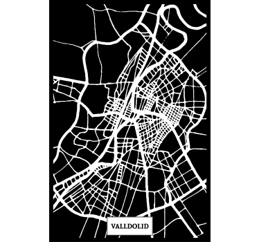 Rolgordijn woonkamer mapa topografisch valladolid - TenStickers
