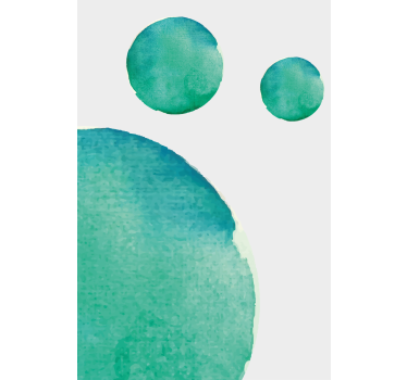 Rolgordijn woonkamer abstract aquarel aquamarijn - TenStickers