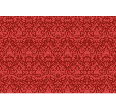 Rolgordijn rood barokpatroon overlay - TenStickers
