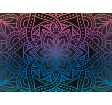 Rolgordijn woonkamer mandala intriciteit - TenStickers