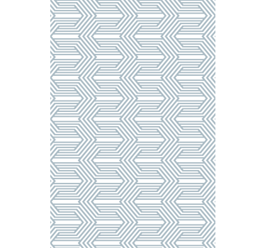 Blauw rolgordijn met optische illusie witte lijnen - TenStickers