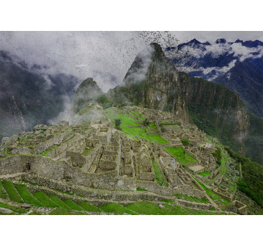 Rolgordijn woonkamer machu picchu stijl - TenStickers