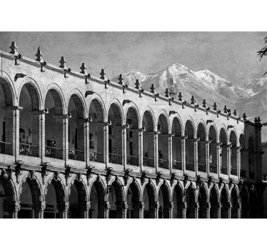 Rolgordijn woonkamer historical arequipa - TenStickers