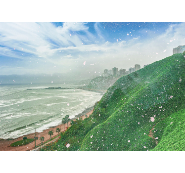 Rolgordijn woonkamer beach in barranco - TenStickers