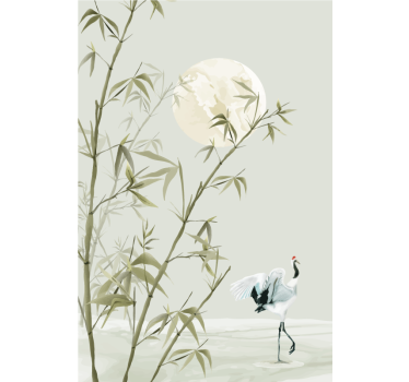 Rolgordijn woonkamer bamboo art - TenStickers