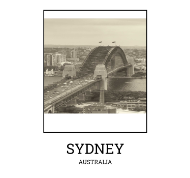 Rolgordijn woonkamer sydney zwart-wit - TenStickers