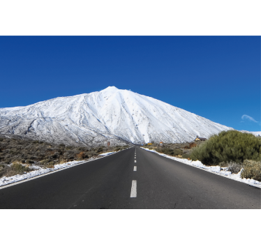 Rolgordijn woonkamer weg naar de teide - TenStickers