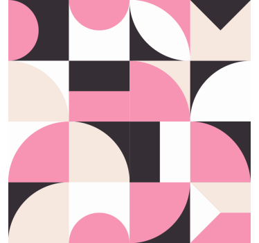 Rolgordijn woonkamer roze geometrische nordic figuren - TenStickers