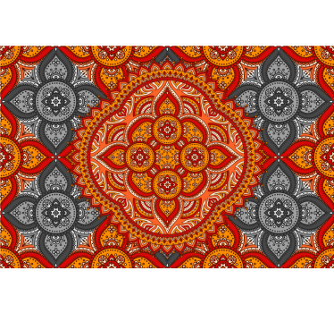 Rolgordijn woonkamer mandala kunst van henna - TenStickers