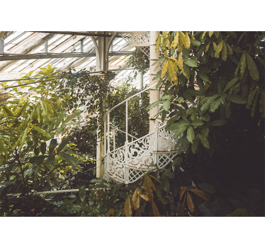 Rolgordijn woonkamer cottagecore botanisch - TenStickers