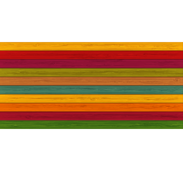 Raambekleding slaapkamer multicolour houtlook vinylvloer - TenStickers