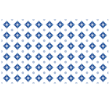 Raambekleding slaapkamer vintage blauwe tegel - TenStickers