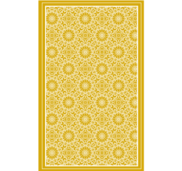 Raambekleding slaapkamer vintage vorm geel - TenStickers