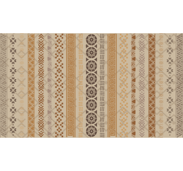 Raambekleding slaapkamer puzzelstempel effect bruin - TenStickers
