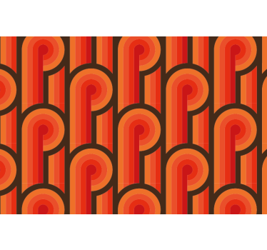 Raambekleding slaapkamer 70s oranje knoop - TenStickers