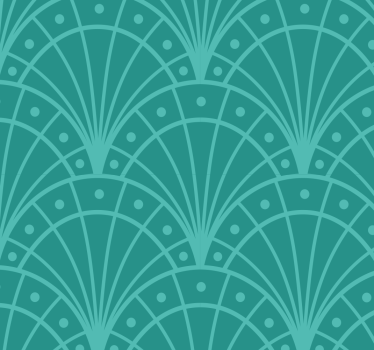 Raambekleding slaapkamer in artdeco stijl - TenStickers