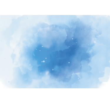 Raambekleding slaapkamer minimalistische blauwe aquarel - TenStickers