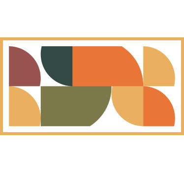 Raambekleding slaapkamer abstract geometrische kunst - TenStickers