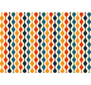 Raambekleding slaapkamer 70s golf - TenStickers