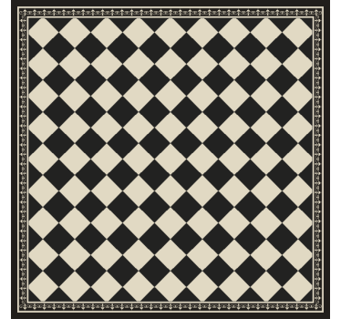 Raambekleding slaapkamer black checkerboard - TenStickers