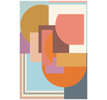 Raambekleding slaapkamer modern geometrisch mozaïek - TenStickers