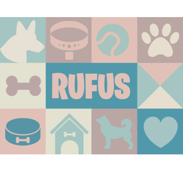 Raambekleding slaapkamer honden gepersonaliseerd - TenStickers