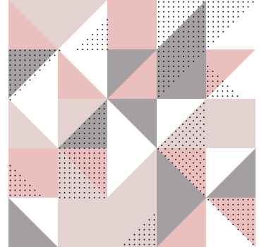 Raambekleding slaapkamer pastel scandinavische driehoeken - TenStickers