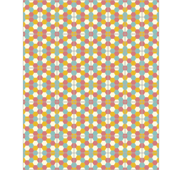 Raambekleding slaapkamer met geometrisch patroon - TenStickers