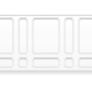 Wit rolgordijn klassieke panelen - TenStickers