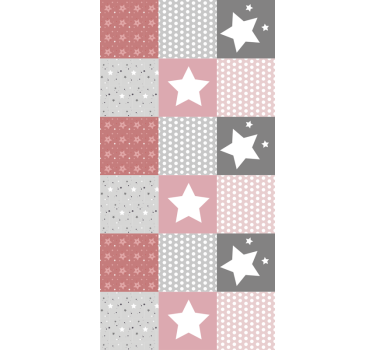 Patchwork sterpatroon babykamer rolgordijn - TenStickers