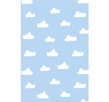 Cumulus wolkenpatroon rolgordijn kinderkamer - TenStickers