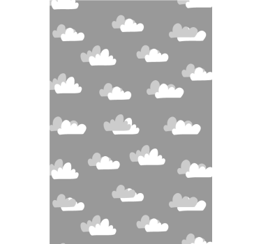 Babykamer rolgordijn met grijs cumulus wolkenpatroon - TenStickers