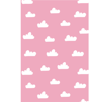 Wolken rolgordijnen Roze patroon - TenStickers