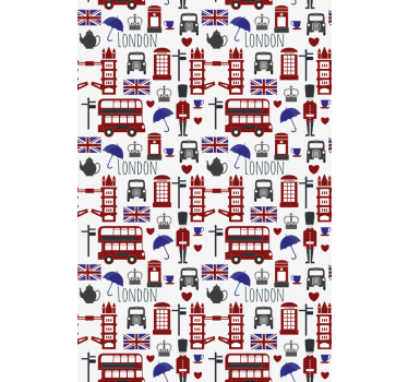 Klassieke rolgordijnen Londen rolgordijn - TenStickers
