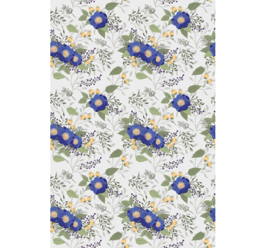 Klassieke rolgordijnen Multiflowers - TenStickers