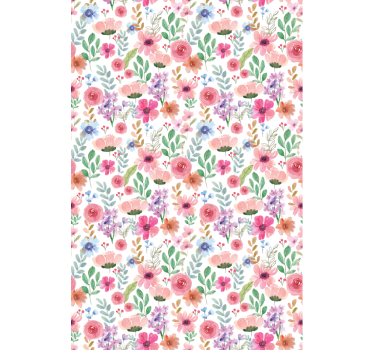 Bloemmotief elegantie rolgordijn bloemen en planten - TenStickers