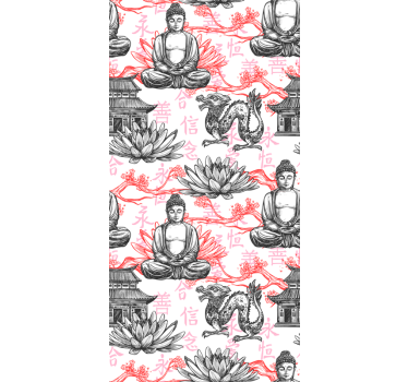 Zen rolgordijnën Decoratieve boeddha - TenStickers