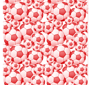 Voetbal patroon rood rolgordijn - TenStickers