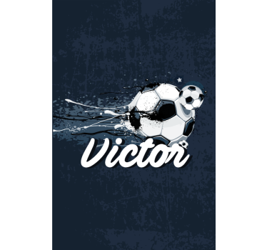 Rolgordijnen voetbal Origineel ontwerp met naam - TenStickers