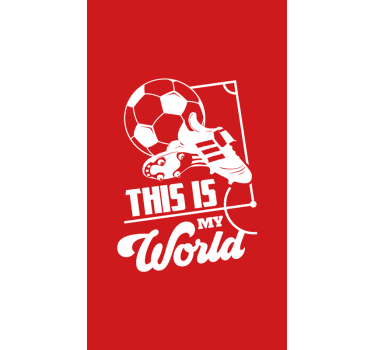 Rolgordijnen voetbal Dit is mijn wereldvoetbal - TenStickers