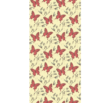 Vintage stijl rolgordijn vlinders - TenStickers