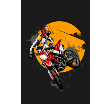 Rolgordijn tienerkamer Motor plezier sport - TenStickers