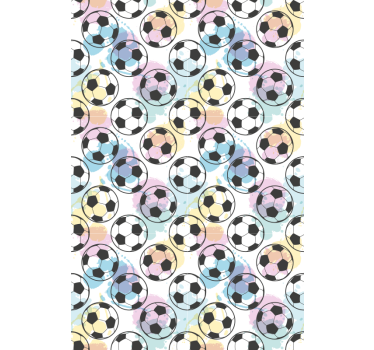 Kleurrijke ballen voetbal rolgordijn - TenStickers