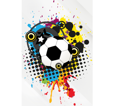Meer sport rolgordijnen Artistiek voetbal - TenStickers