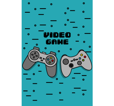 Nerd rolgordijn Twee retro controllers - TenStickers