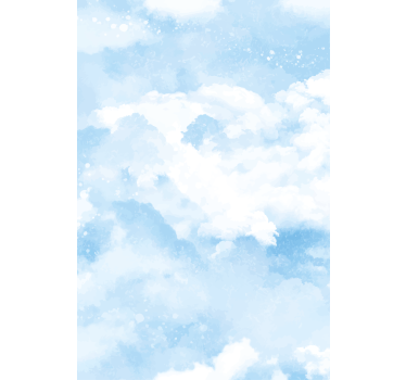 Zachtblauw ontwerp rolgordijn wolken - TenStickers