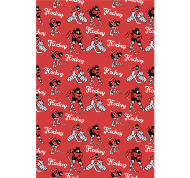 Hockeyspelers printen raambekleding sport - TenStickers