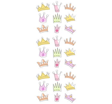 Kroonpatroonmotief rolgordijn kinderkamer - TenStickers