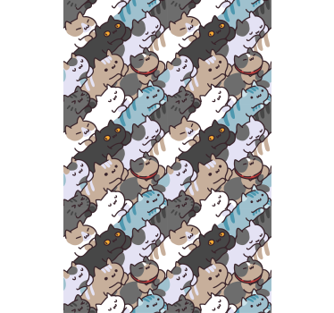 Rolgordijn babykamer Schattige katten slaappatroon - TenStickers