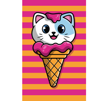 Kattenijs rolgordijn dieren - TenStickers